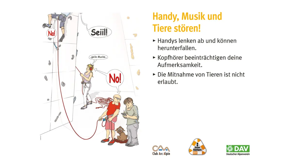 Hallenregeln für Klettern vom DAV. Regel Nummer sieben: Die Kletterhalle i kein Spielplatz | © DAV