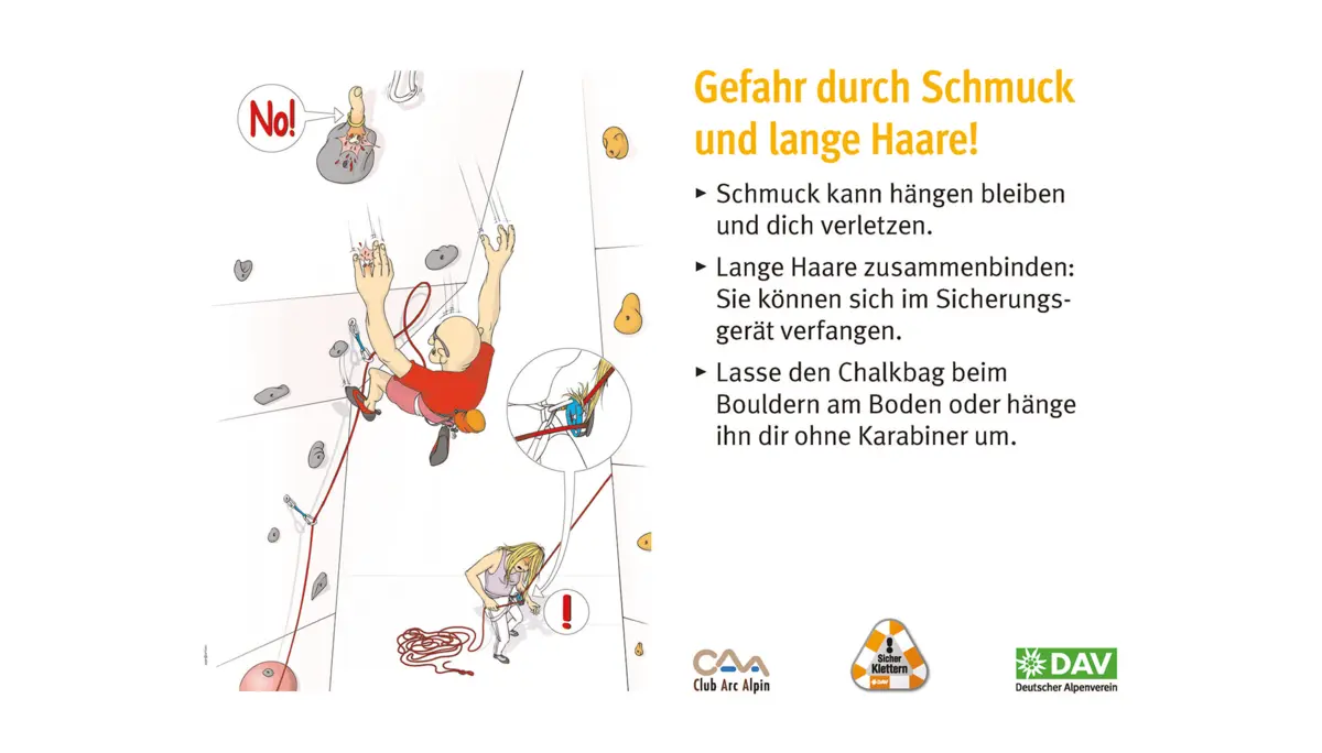 Hallenregeln für Klettern vom DAV. Regel Nummer zehn: Handy, Musik und Tiere stören | © DAV